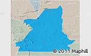 Political 3D Map of Kiffa, lighten, semi-desaturated