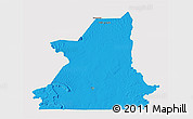 Political 3D Map of Kiffa, single color outside