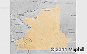 Satellite 3D Map of Kiffa, desaturated