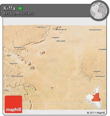 Satellite 3D Map of Kiffa
