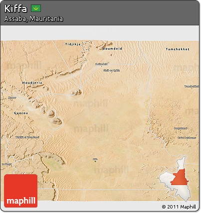 Satellite 3D Map of Kiffa