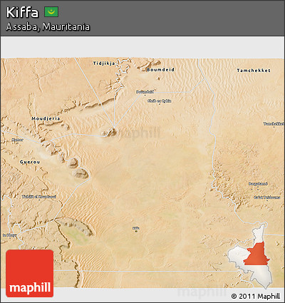 Satellite 3D Map of Kiffa