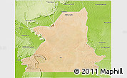 Satellite 3D Map of Kiffa, physical outside