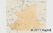 Satellite 3D Map of Kiffa, shaded relief outside