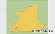 Savanna Style 3D Map of Kiffa, single color outside