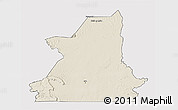Shaded Relief 3D Map of Kiffa, cropped outside