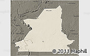 Shaded Relief 3D Map of Kiffa, darken