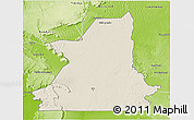 Shaded Relief 3D Map of Kiffa, physical outside