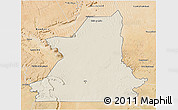 Shaded Relief 3D Map of Kiffa, satellite outside