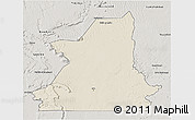 Shaded Relief 3D Map of Kiffa, semi-desaturated