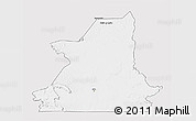 Silver Style 3D Map of Kiffa, single color outside