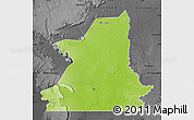 Physical Map of Kiffa, darken, desaturated