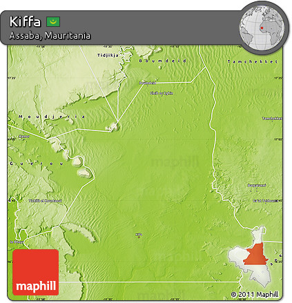 Physical Map of Kiffa
