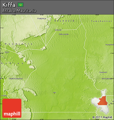 Physical Map of Kiffa
