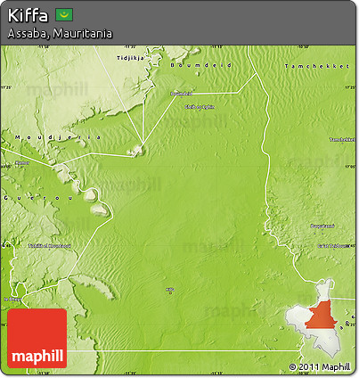 Physical Map of Kiffa