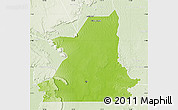 Physical Map of Kiffa, lighten