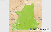 Physical Map of Kiffa, satellite outside