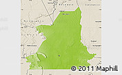 Physical Map of Kiffa, shaded relief outside