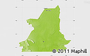 Physical Map of Kiffa, single color outside