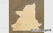 Satellite Map of Kiffa, darken