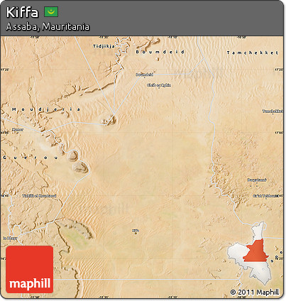 Satellite Map of Kiffa