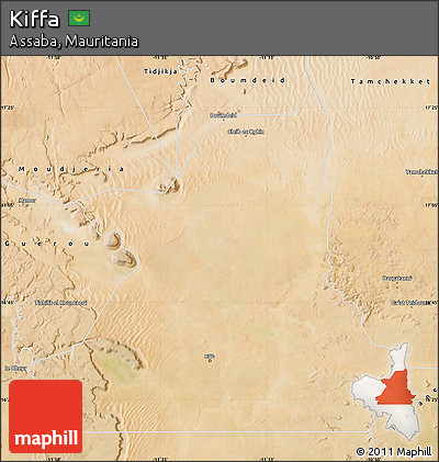 Satellite Map of Kiffa