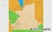 Satellite Map of Kiffa, political outside