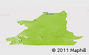 Physical Panoramic Map of Kiffa, cropped outside