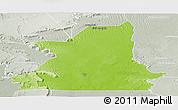 Physical Panoramic Map of Kiffa, lighten, semi-desaturated