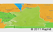 Physical Panoramic Map of Kiffa, political outside