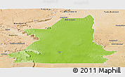 Physical Panoramic Map of Kiffa, satellite outside