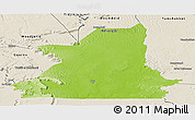 Physical Panoramic Map of Kiffa, shaded relief outside