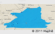 Political Panoramic Map of Kiffa, shaded relief outside