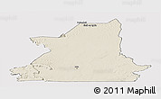 Shaded Relief Panoramic Map of Kiffa, cropped outside