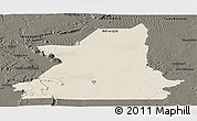 Shaded Relief Panoramic Map of Kiffa, darken