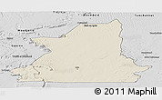 Shaded Relief Panoramic Map of Kiffa, desaturated