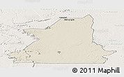 Shaded Relief Panoramic Map of Kiffa, lighten