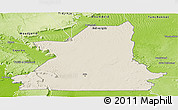 Shaded Relief Panoramic Map of Kiffa, physical outside