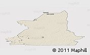 Shaded Relief Panoramic Map of Kiffa, single color outside