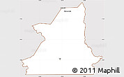 Classic Style Simple Map of Kiffa, cropped outside