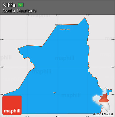 Political Simple Map of Kiffa, cropped outside