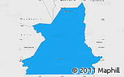 Political Simple Map of Kiffa, single color outside, borders and labels