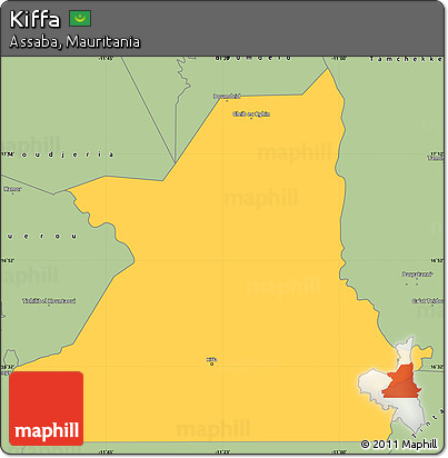 Savanna Style Simple Map of Kiffa
