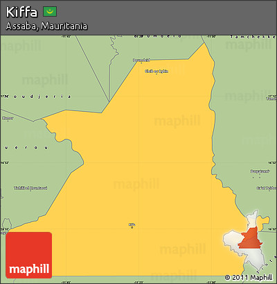 Savanna Style Simple Map of Kiffa