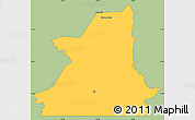 Savanna Style Simple Map of Kiffa, single color outside