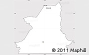 Silver Style Simple Map of Kiffa, cropped outside