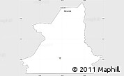 Silver Style Simple Map of Kiffa, single color outside