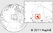 Blank Location Map of Assaba, within the entire country