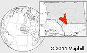 Blank Location Map of Assaba, highlighted country