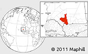 Blank Location Map of Assaba